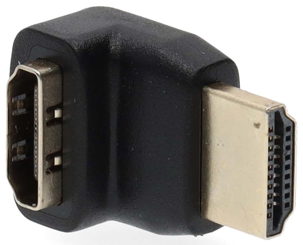 NEDIS adaptér HDMI/ konektor HDMI – zásuvka HDMI/ úhlový 270°/ černý/ box