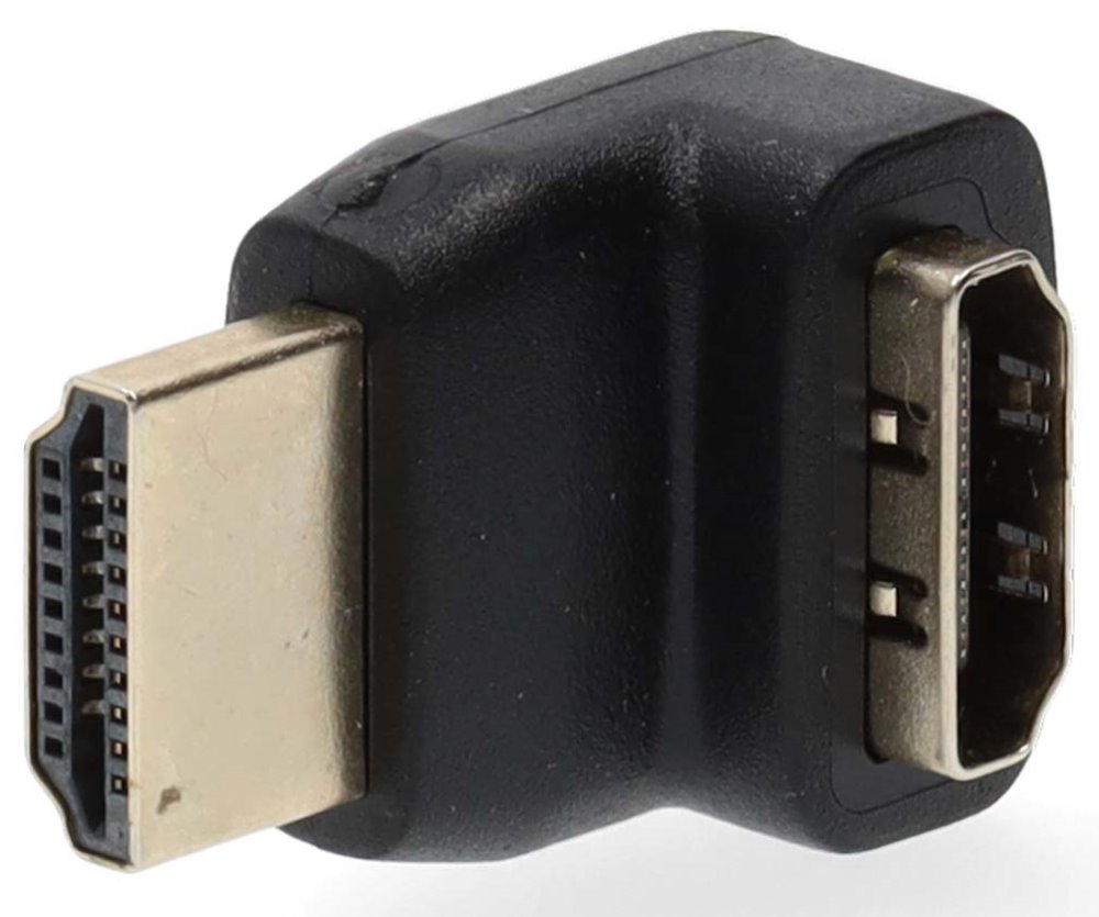 NEDIS adaptér HDMI/ konektor HDMI – zásuvka HDMI/ úhlový 270°/ černý/ box