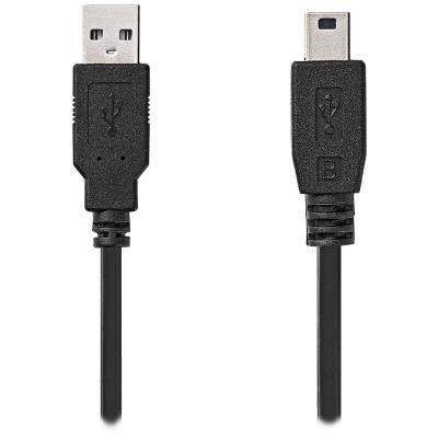NEDIS kabel USB 2.0/ zástrčka USB-A - zástrčka USB Mini-B 5 pinů/ černý/ bulk/ 3m