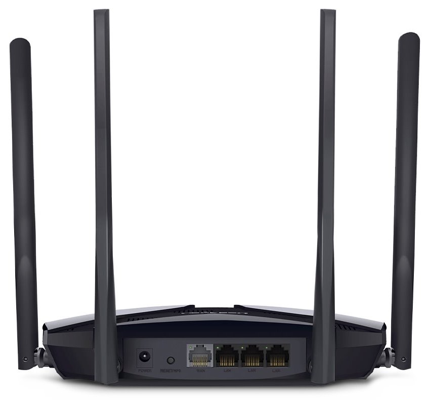 Mercusys MR80X - AX3000 Dual Band Wi-Fi 6 Router, 1x GbE WAN, 3x GbE LAN