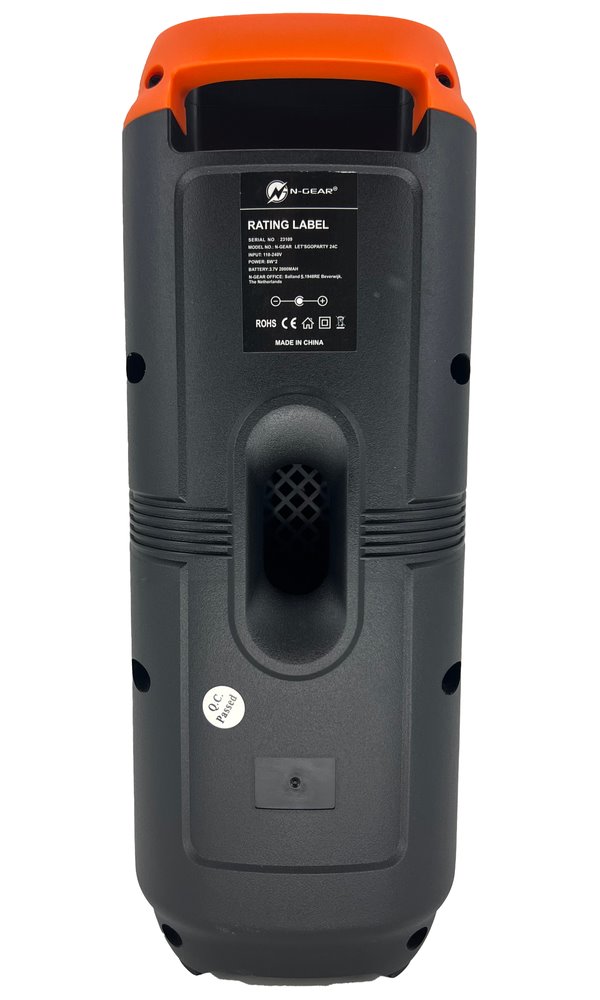 N-GEAR PARTY LET'S GO PARTY SPEAKER 24C / BT/ 120W/ Disco LED/ MIC