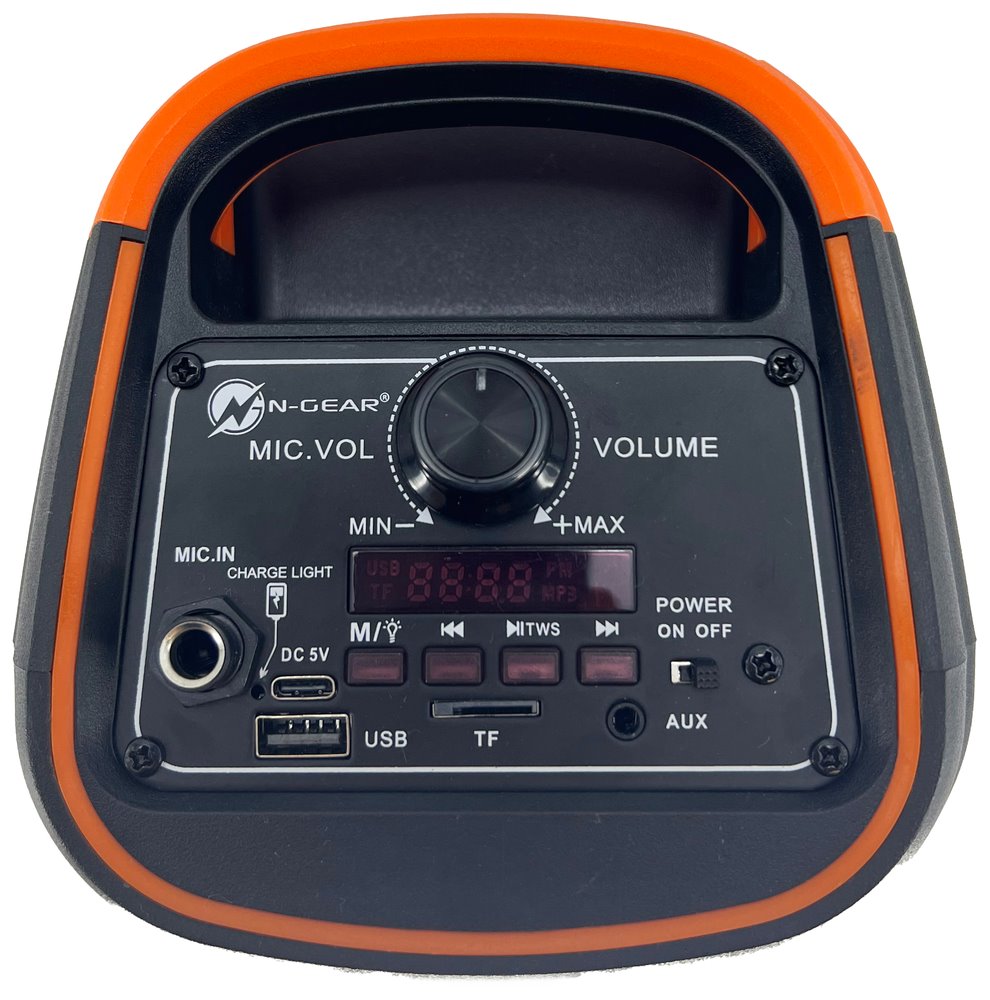 N-GEAR PARTY LET'S GO PARTY SPEAKER 24C / BT/ 120W/ Disco LED/ MIC