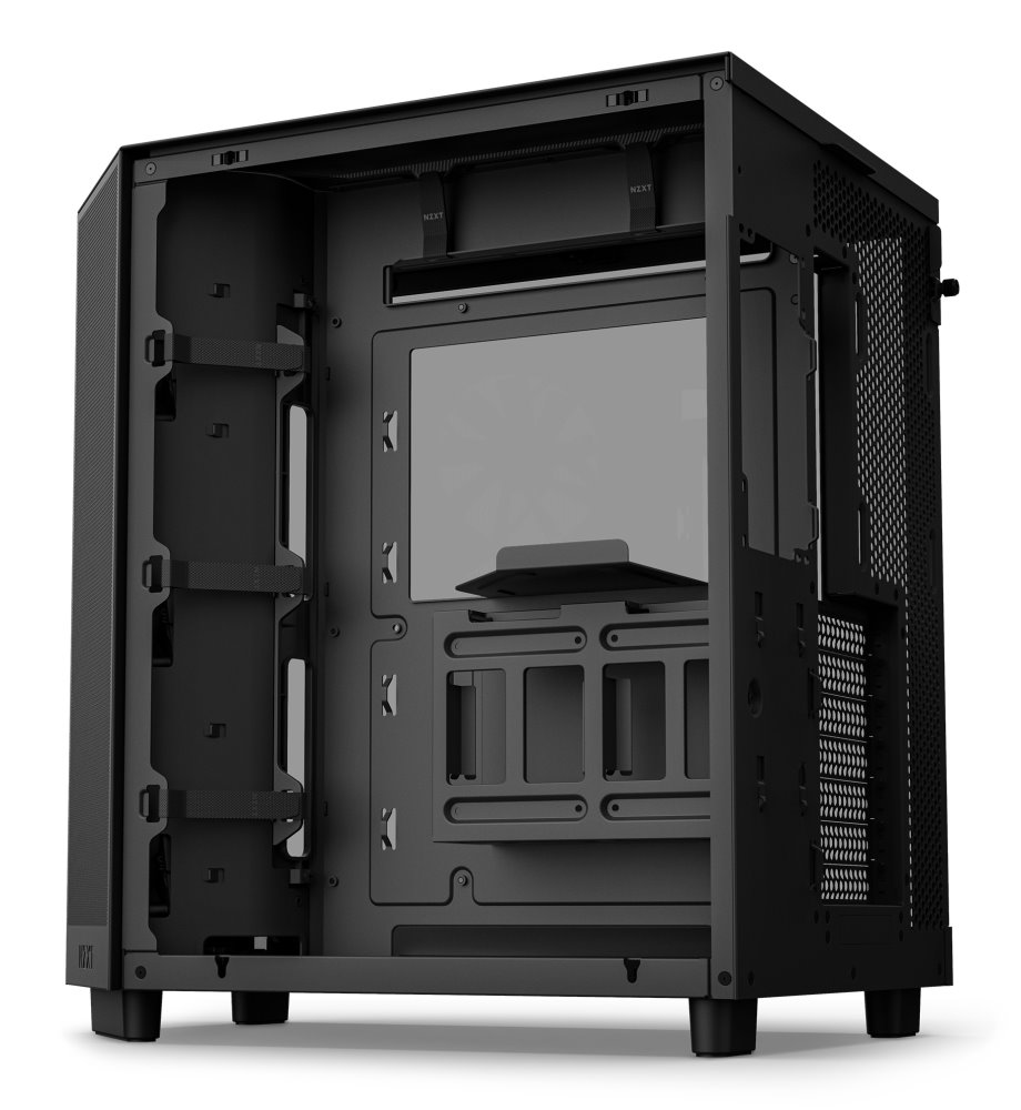 NZXT skříň H6 Flow dvoukomorová / MidT / 3x120mm fan / 2xUSB 3.2 / USB-C / prosklená bočnice i čelo / černá