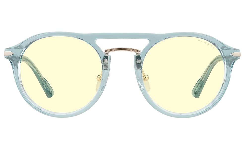 GUNNAR kancelářske/herní brýle WORLD OF WARCRAFT, ALLIANCE EDITION BLUE CRYSTAL * jantarová skla * BLF 65 * GUNNAR focus