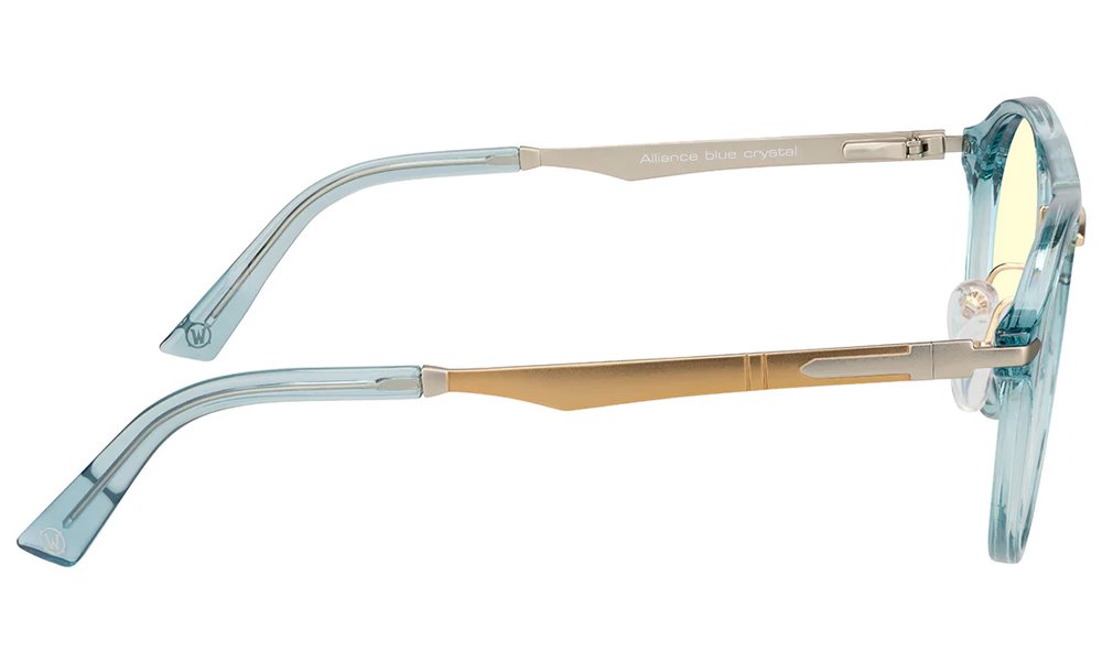 GUNNAR kancelářske/herní brýle WORLD OF WARCRAFT, ALLIANCE EDITION BLUE CRYSTAL * jantarová skla * BLF 65 * GUNNAR focus