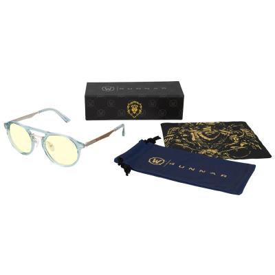 GUNNAR kancelářske/herní brýle WORLD OF WARCRAFT, ALLIANCE EDITION BLUE CRYSTAL * jantarová skla * BLF 65 * GUNNAR focus