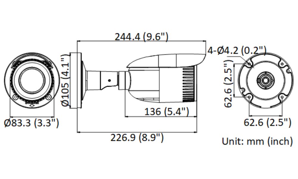 HiLook Powered by HIKVISION/ IPC-B640HA-Z/ Bullet/ 4Mpix/ 2.8-12mm/ H265+/ MD2.0/ IP67/ IR 30m