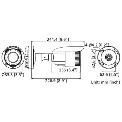HiLook Powered by HIKVISION/ IPC-B640HA-Z/ Bullet/ 4Mpix/ 2.8-12mm/ H265+/ MD2.0/ IP67/ IR 30m