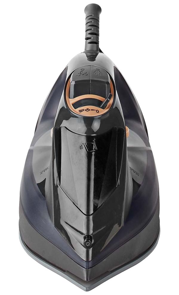 NEDIS napařovací žehlička/ spotřeba 2200 W/ parní výstřel/ keramická/ objem nádržky 220 ml/ fialová