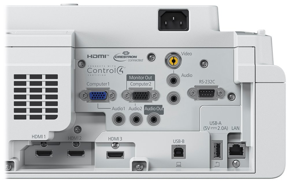 EPSON EB-760W/ WXGA/ Ultra short projektor/ Laser/ 4100 ANSI/ 2 500 000:1/ HDMI/ Bílý