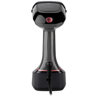 NEDIS napařovač oděvů/ spotřeba 1400 W/ objem vyjímatelné nádržka na vodu 320 ml/ tlak 25 g/m/ černo-růžový
