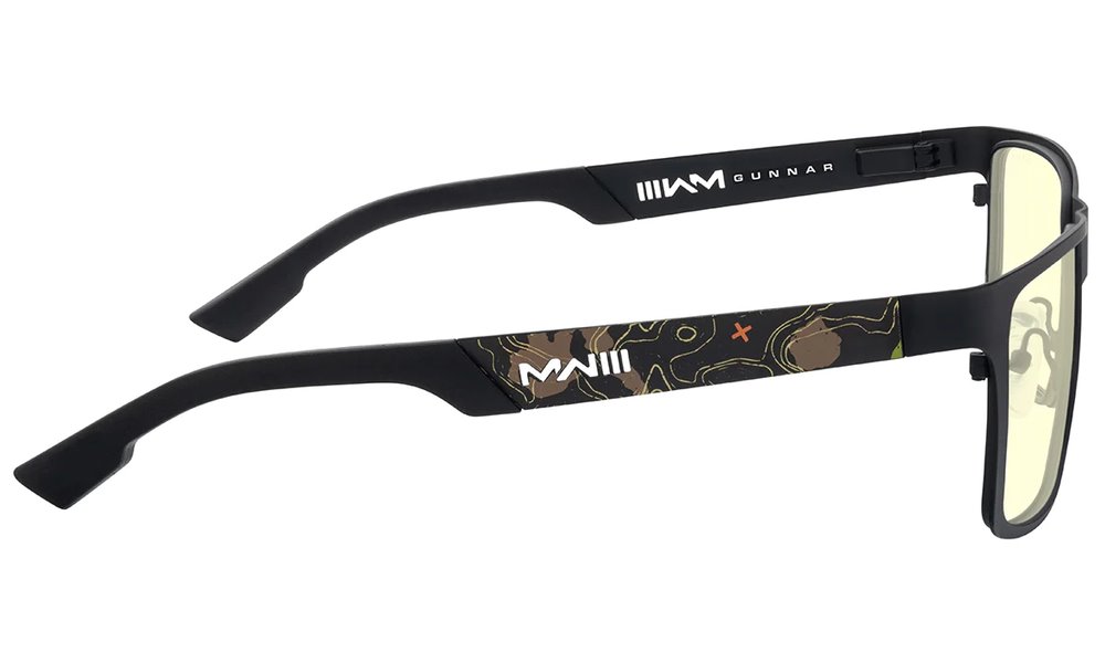 GUNNAR kancelářske/herní brýle CALL OF DUTY UAV EDITION ONYX TOPO * jantarová skla * BLF 65 * GUNNAR focus