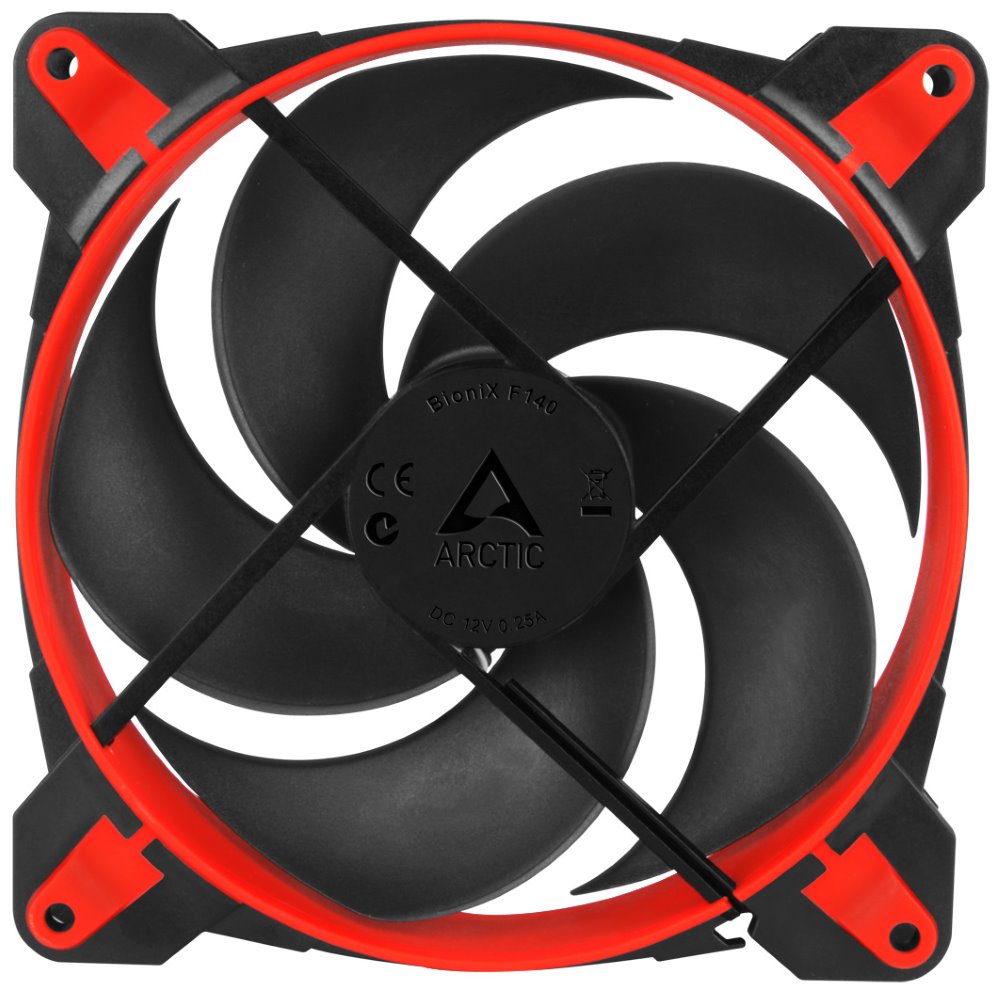 ARCTIC BioniX P140 eSport ventilátor / 140mm / PWM / PST / červený
