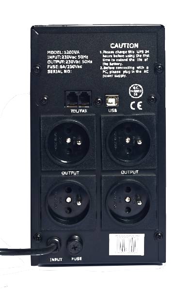 EUROCASE záložní zdroj EA200LED 2000VA, 2000VA, USB, RJ11, line interactive