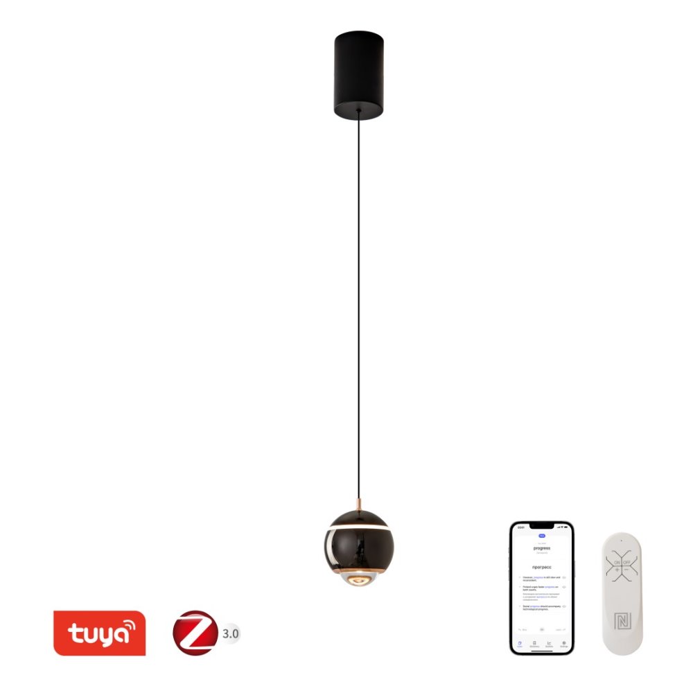 IMMAX NEO DORMINE SMART stahovací bodové svítidlo, perlově černé, Zigbee 3.0, TUYA