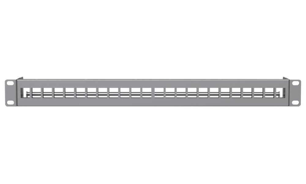 Ubiquiti 24-Port Blank Keystone Patch Panel - Panel do rozvaděče 19", pro keystone, stříbrný, 1U