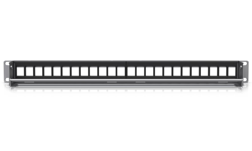 Ubiquiti 24-Port Blank Keystone Patch Panel - Panel do rozvaděče 19", pro keystone, stříbrný, 1U