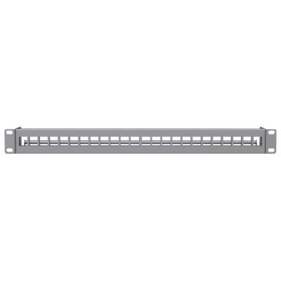 Ubiquiti 24-Port Blank Keystone Patch Panel - Panel do rozvaděče 19", pro keystone, stříbrný, 1U