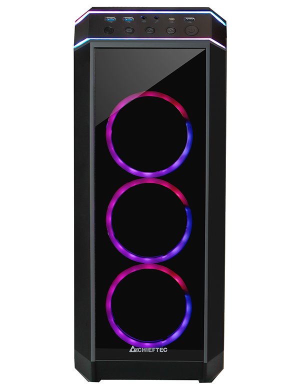 CHIEFTEC MidT Stallion II GP-02B-UC-OP / ATX / 2x USB3.0 / USB2.0 / USB-C / bez zdroje / průhledná bočnice / černá