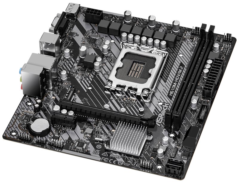 ASRock H610M-HDV/M.2 / LGA1700 / Intel H610 / 2x DDR4 DIMM / HDMI / DP / VGA / M.2 / mATX