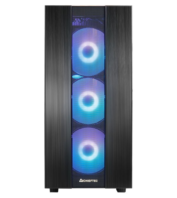 CHIEFTEC ATX GS-02B-OP / ARGB / 4x120 mm / USB 3.0 / USB-C / černý
