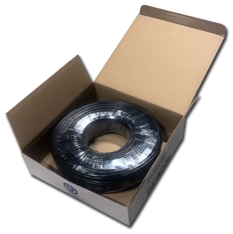 DATACOM OUTDOOR FTP drát CAT5E  PE,Fca 100m černý