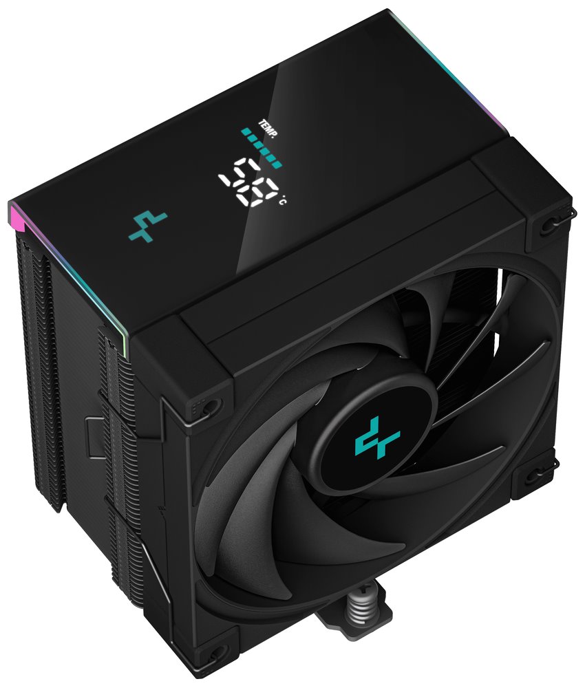 DEEPCOOL chladič AK500S Digital / užší / 120mm fan / 5x heatpipes / PWM / pro Intel i AMD / černý