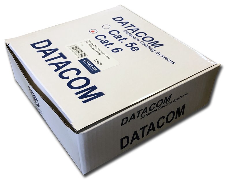 DATACOM UTP drát CAT6  PVC,Eca 50m šedý