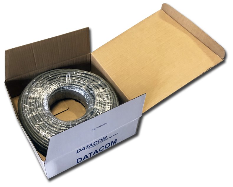 DATACOM UTP drát CAT6  PVC,Eca 100m šedý