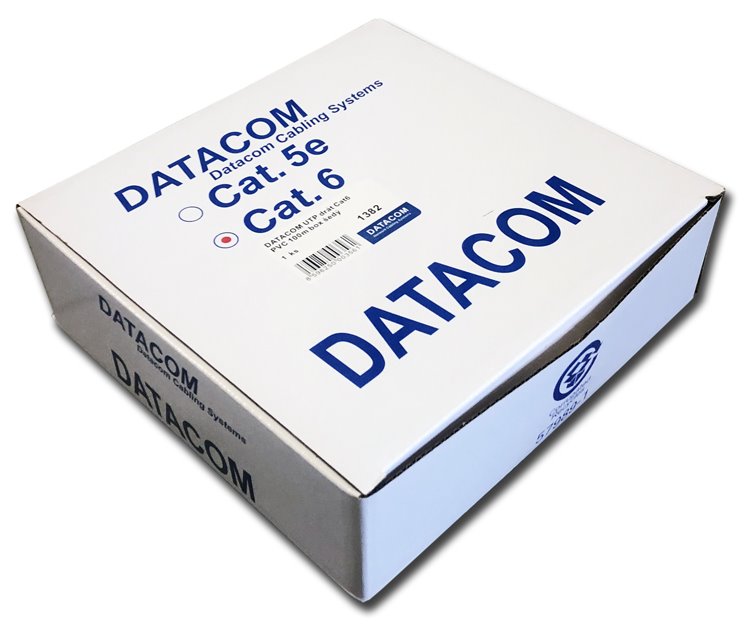 DATACOM UTP drát CAT6  PVC,Eca 100m šedý