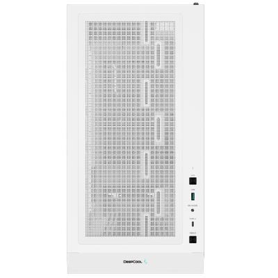 DEEPCOOL skříň CH560 Digital / MidT/ 3x140 a 120mm ARGB fan / USB 3.0 / USB-C/ tvrzené sklo / digitální displej / bílá