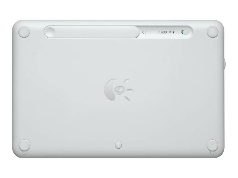 Logitech klávesnice K480/ Bezdrátová/ Bluetooth/ US (americká)/ bílá