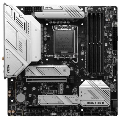 MSI MAG B760M MORTAR WIFI II / Intel B760 / LGA1700 / 4x DDR5 / 3x M.2 / HDMI / DP / USB-C / WiFi / mATX