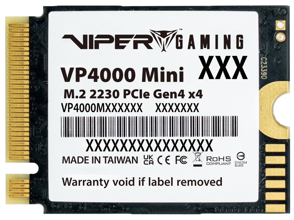 PATRIOT VIPER VP4000 Mini 1TB SSD / Interní / M.2 PCIe Gen4 x4 NVMe / 2230 /