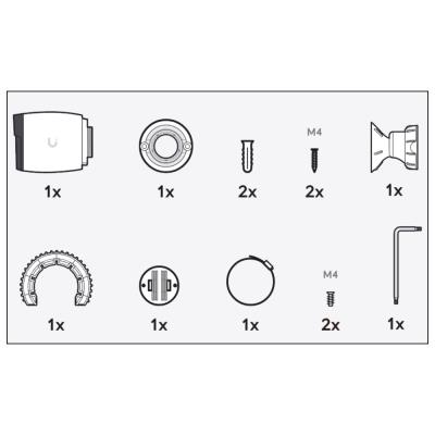 Ubiquiti AI Professional - kamera, 8Mpx rozlišení, 30 fps, IR LED, 3x zoom, obousměrné audio, IP65, PoE, bílá