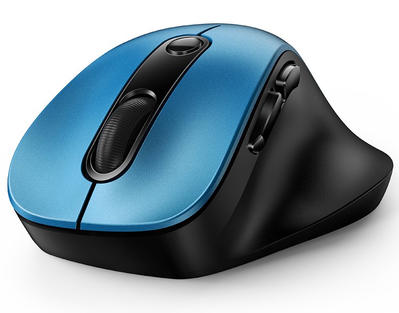 GENIUS Ergo 9000S Blue/ duální Bluetooth + 2,4GHz/ 2400 dpi/ bezdrátová/ tichá/ modrá