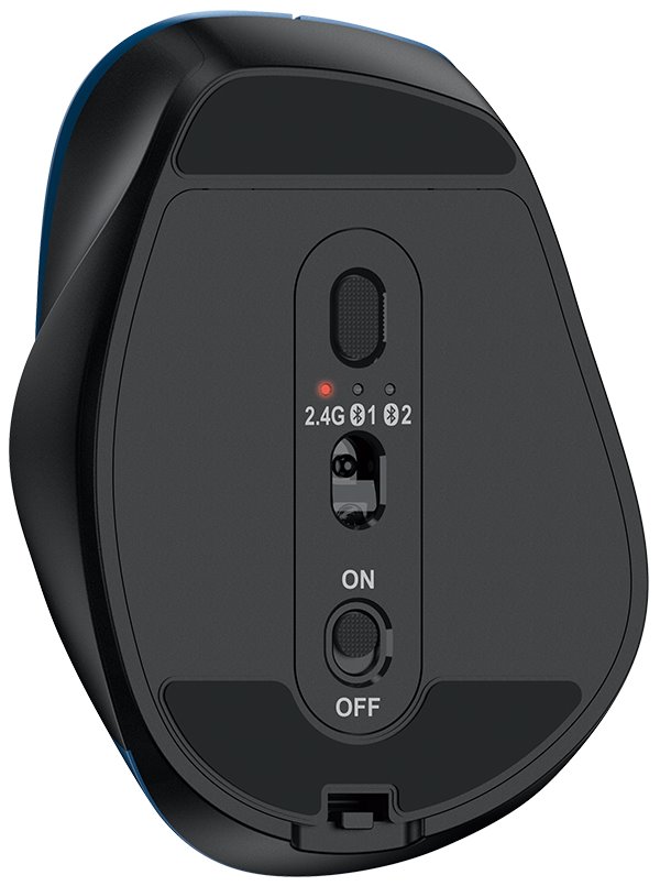 GENIUS Ergo 9000S Blue/ duální Bluetooth + 2,4GHz/ 2400 dpi/ bezdrátová/ tichá/ modrá