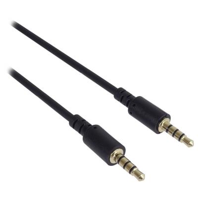 PremiumCord Kabel Jack 3.5mm 4 pinový  M/M 2 m pro Apple iPhone, iPad, iPod