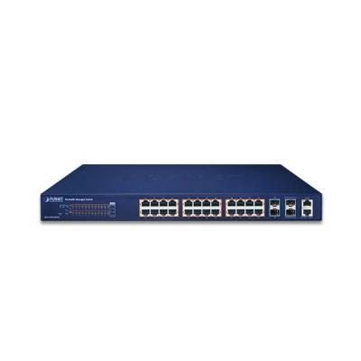 OPRAVENÉ - Planet SGS-5240-24P4X L2/L3 PoE switch, 24x 1GE, 4x 10G SFP+, PoE 802.3at 30/370W, stohování