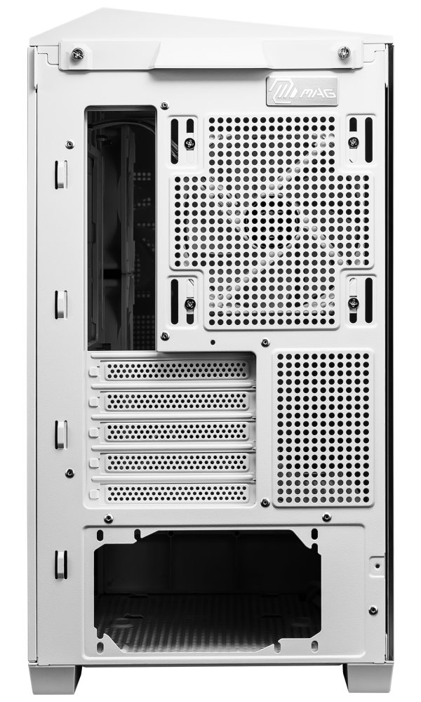 MSI skříň MAG PANO M100R PZ White/ bez zdroje/ levé a přední sklo/ 4x 120 mm A-RGB fan/ 1x USB-C/ 1x USB3.2/ bílá