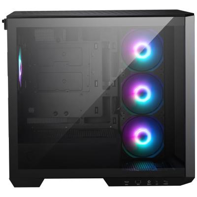 MSI skříň MAG PANO M100R PZ Black/ bez zdroje/ levé a přední sklo/ 4x 120 mm A-RGB fan/ 1x USB-C/ 1x USB3.2/ černá