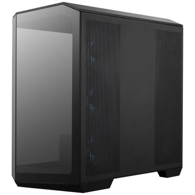 MSI skříň MAG PANO M100R PZ Black/ bez zdroje/ levé a přední sklo/ 4x 120 mm A-RGB fan/ 1x USB-C/ 1x USB3.2/ černá