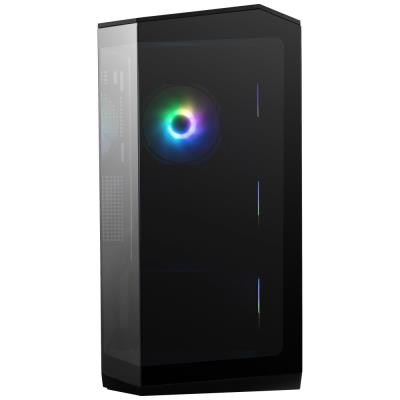 MSI skříň MAG PANO M100R PZ Black/ bez zdroje/ levé a přední sklo/ 4x 120 mm A-RGB fan/ 1x USB-C/ 1x USB3.2/ černá