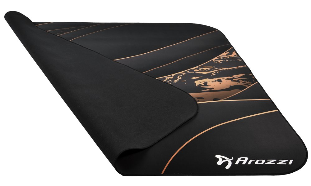 AROZZI Zona Quattro Black Gold/ ochranná podložka na podlahu/ 116 x 116 cm/ černozlatý design