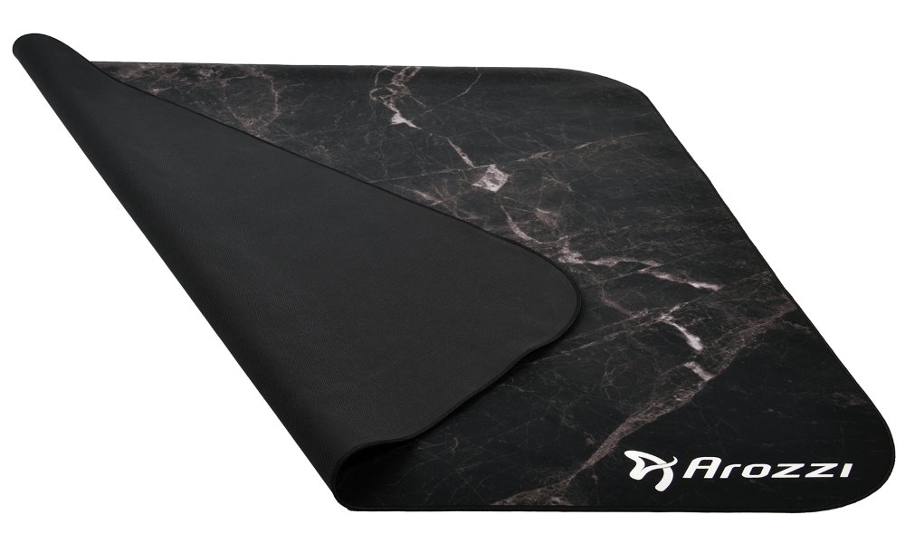 AROZZI Zona Quattro Black Marble/ ochranná podložka na podlahu/ 116 x 116 cm/ design černý mramor