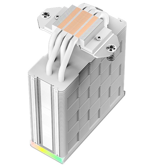 DEEPCOOL chladič AK400 Digital / 120mm fan / 4x heatpipes / PWM / pro Intel i AMD / bílý / digitální display