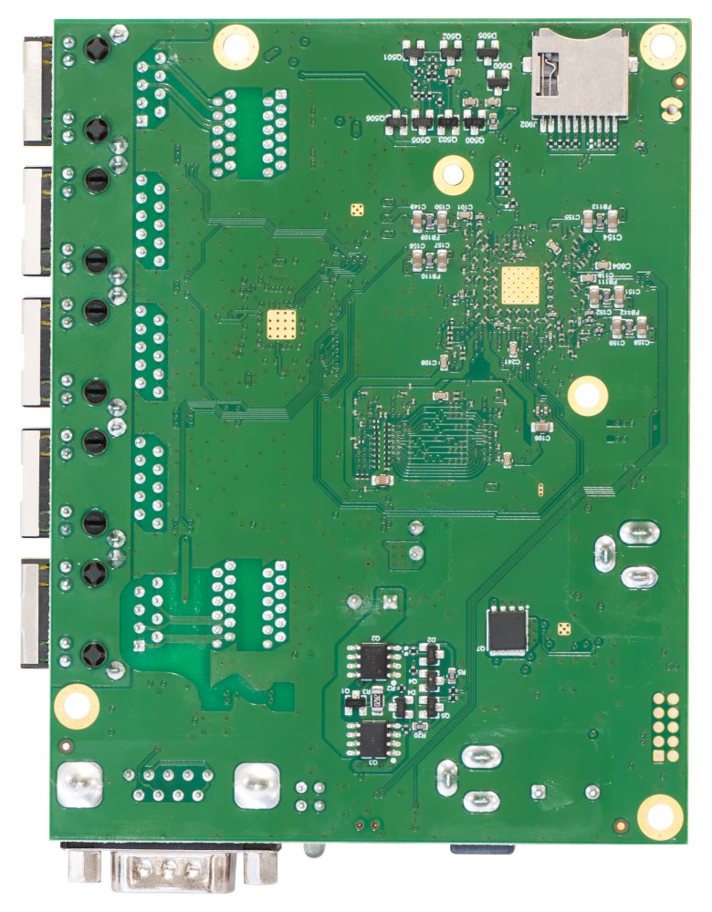 MikroTik RouterBOARD RB450Gx4, 1 GB RAM, IPQ-4019 (716 MHz), 5× GbE, 802.3af/at, licence L5