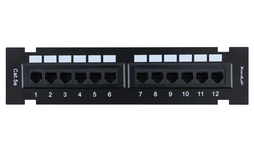 XtendLan Patch panel na zeď, 12 portů, Cat5e