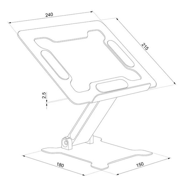 Neomounts  DS20-740BL1 Notebook Desk Stand (ergonomic, portable, height adjustable)