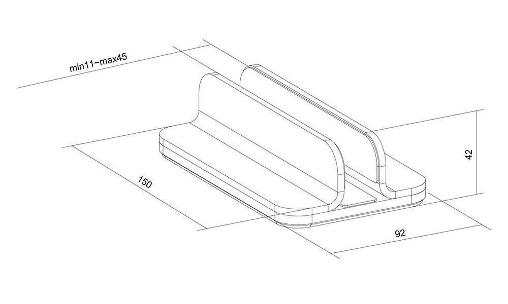 Neomounts  NSLS300BLACK / Držák notebooku vertikální / nastavitelná šířka / černý
